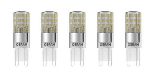 5er-Pack OSRAM BASE G9 PIN LED Stecklampe 2,6W 320Lm 2700K warmweiss wie 30W
