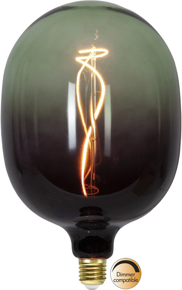 Decoration LED "Colour Mix", E27, G, dimmbar, Rauchglas grün/verspiegelt, D=175 mm