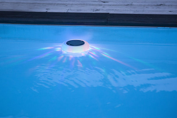 LED-Solar-Schwimmlicht "Pool Light", 1 rotierende RGB-LED