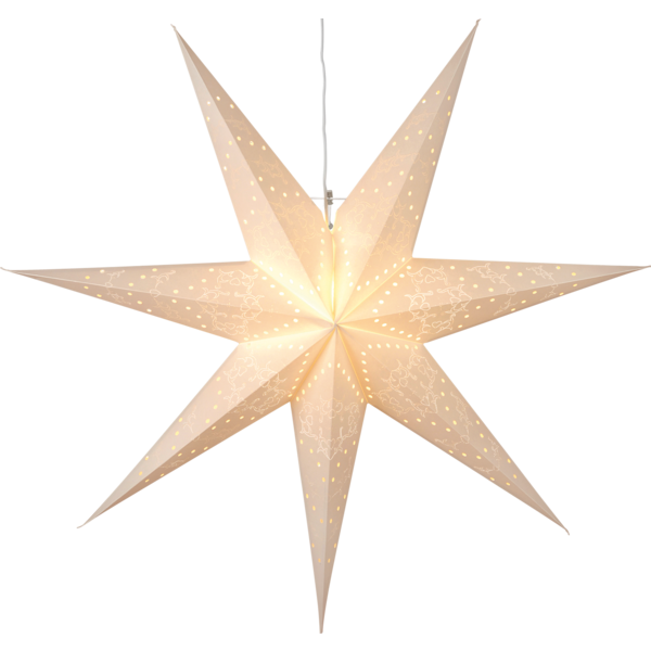 Papierstern "Sensy Star 70", 70 cm Ø, creme, Stecker